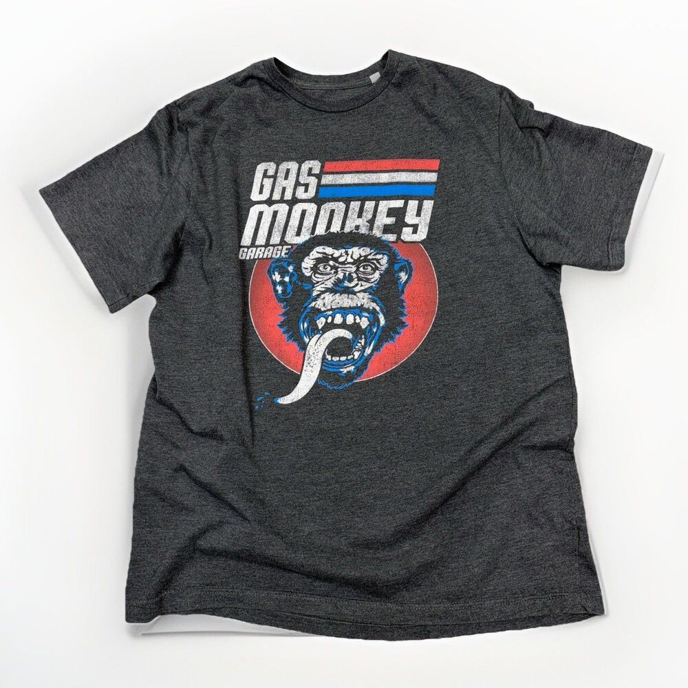 Gas Monkey Garage Graphic T Shirt Mens‎ XL Dark Gray Hot Rod Car TV Tee